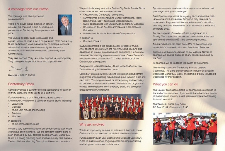Seat patronage information sheet 2015